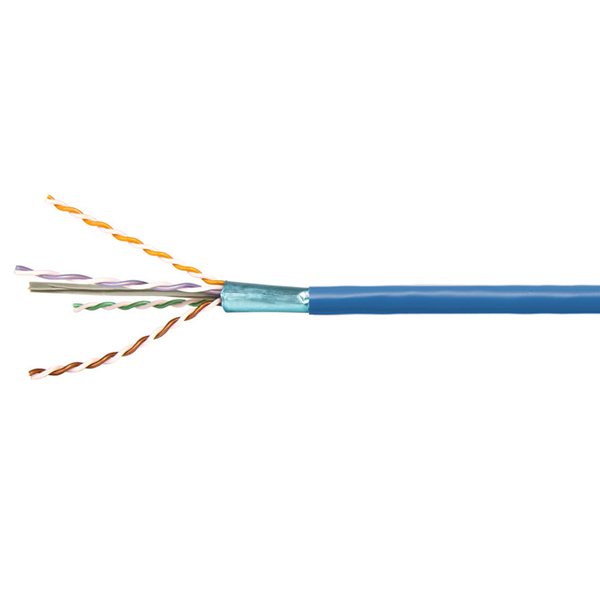 CommScope CS44P-IO Indoor/Outdoor Category 6A U/UTP Cable, Plenum Rated, Blue Jacket, 4-Pair, 1000 ft (305 m) Reel